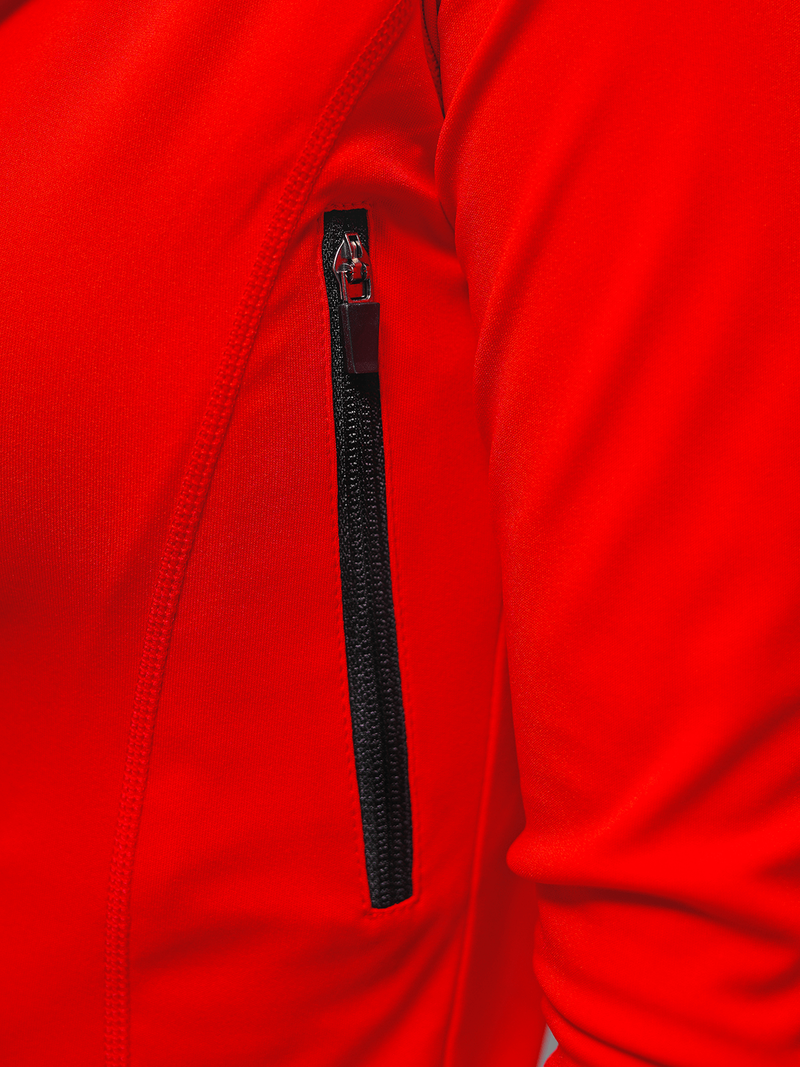 Γυναικείο φούτερ με φερμουάρ kόκκινο OZONEE JS/HD153/5