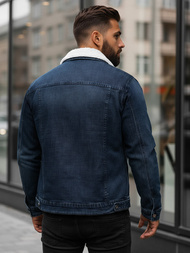 Ανδρικό τζιν μπουφάν σέρπα ναυτικό μπλε OZONEE NB/MJ517BSZ