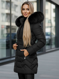 Γυναικείο μπουφάν μαύρο OZONEE JS/16M9121/392Z