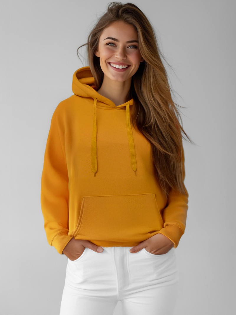 Γυναικείο φούτερ με κουκούλα κάμελ OZONEE JS/W02/26Z