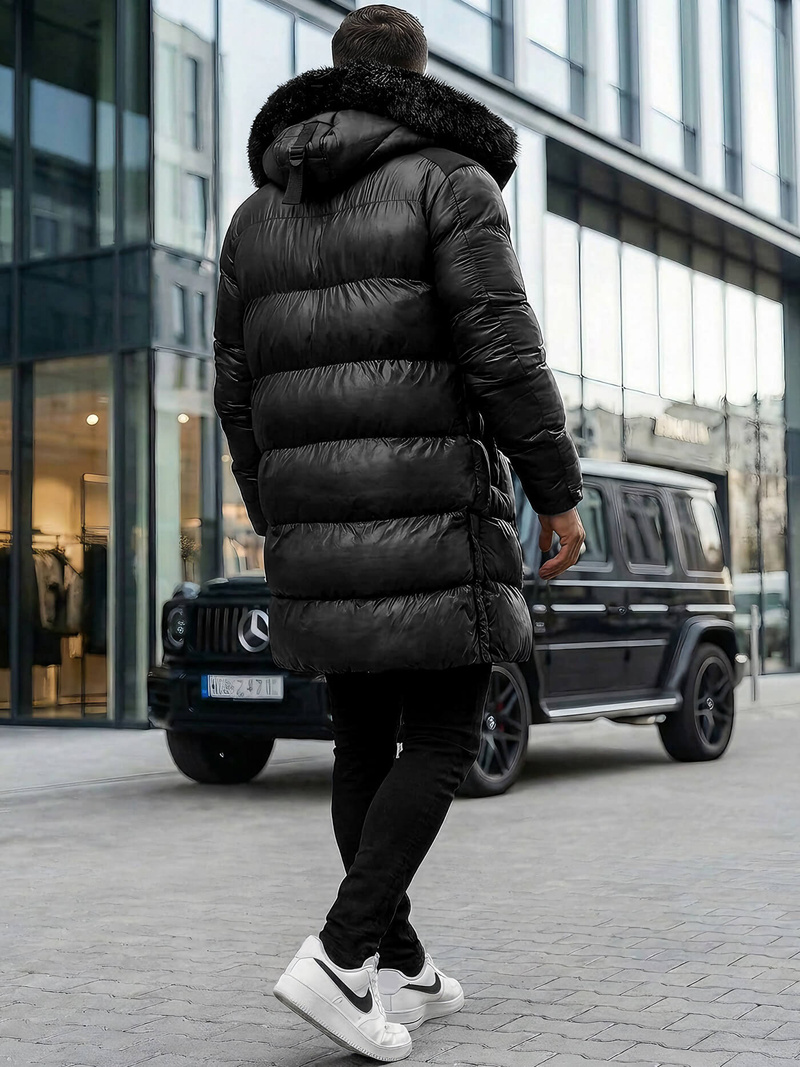 Ανδρικό χειμερινό μπουφάν μαύρο OZONEE O/M800Z