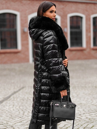 Γυναικείο παλτό μαύρο OZONEE JS/5M3160/392Z