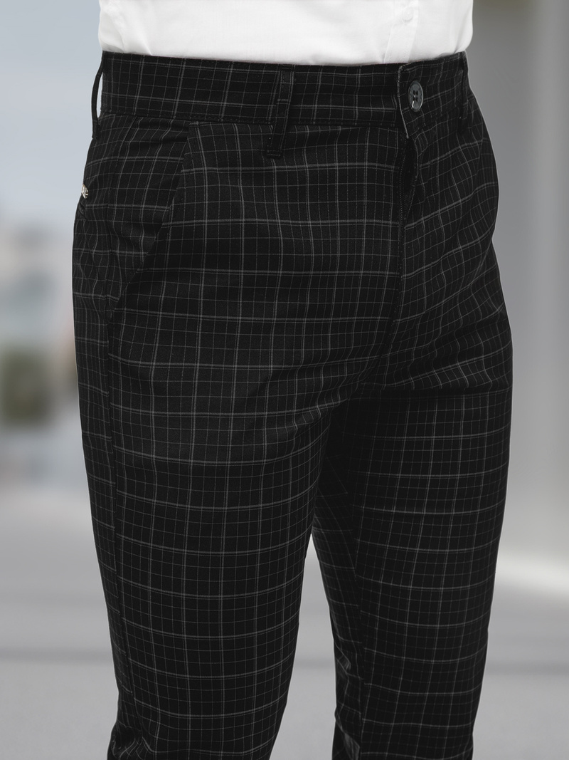 Ανδρικό παντελόνι chino μαύρο OZONEE DJ/5515