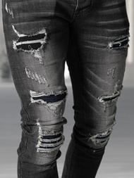 Ανδρικό τζιν παντελόνι mαύρος OZONEE NB/MP0075NZ