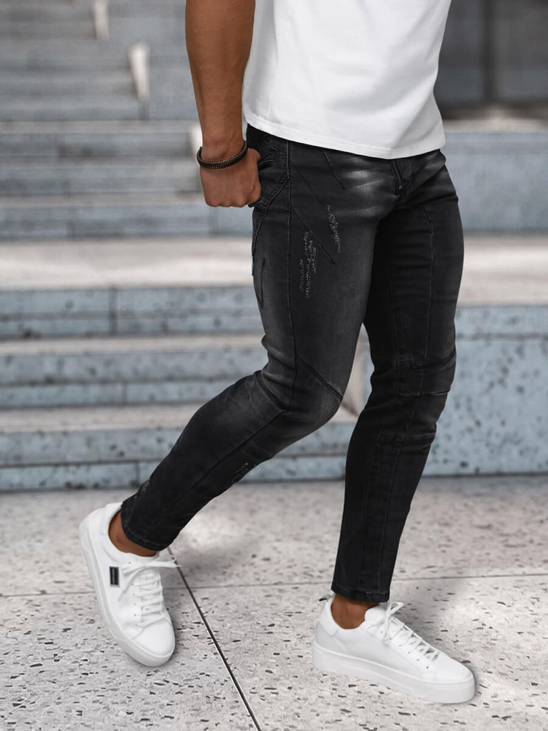 Ανδρικό τζιν παντελόνι mαύρος OZONEE NB/MP0025NZ