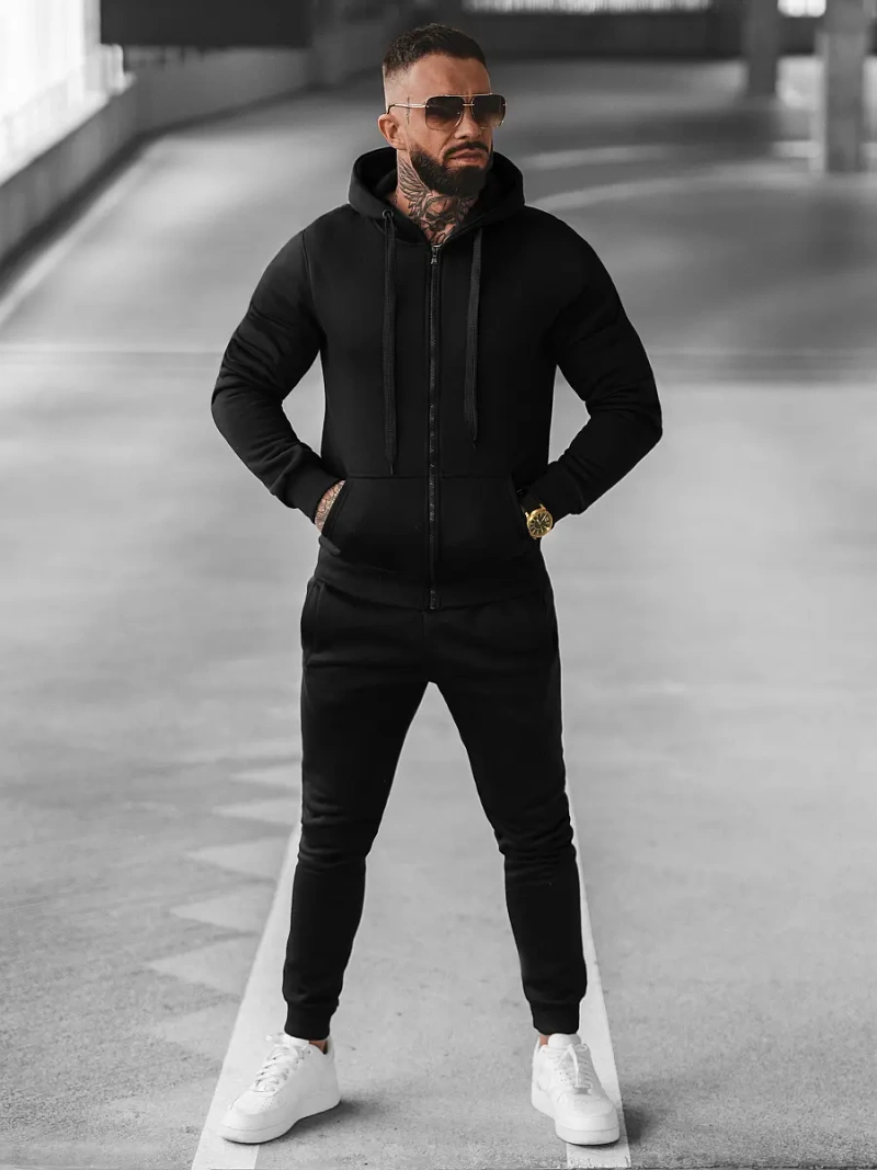 Ανδρικό σετ φόρμας μαύρο OZONEE JS/68C10386/3Z