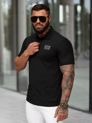 Ανδρική μπλούζα polo μαύρο OZONEE NB/MT3124