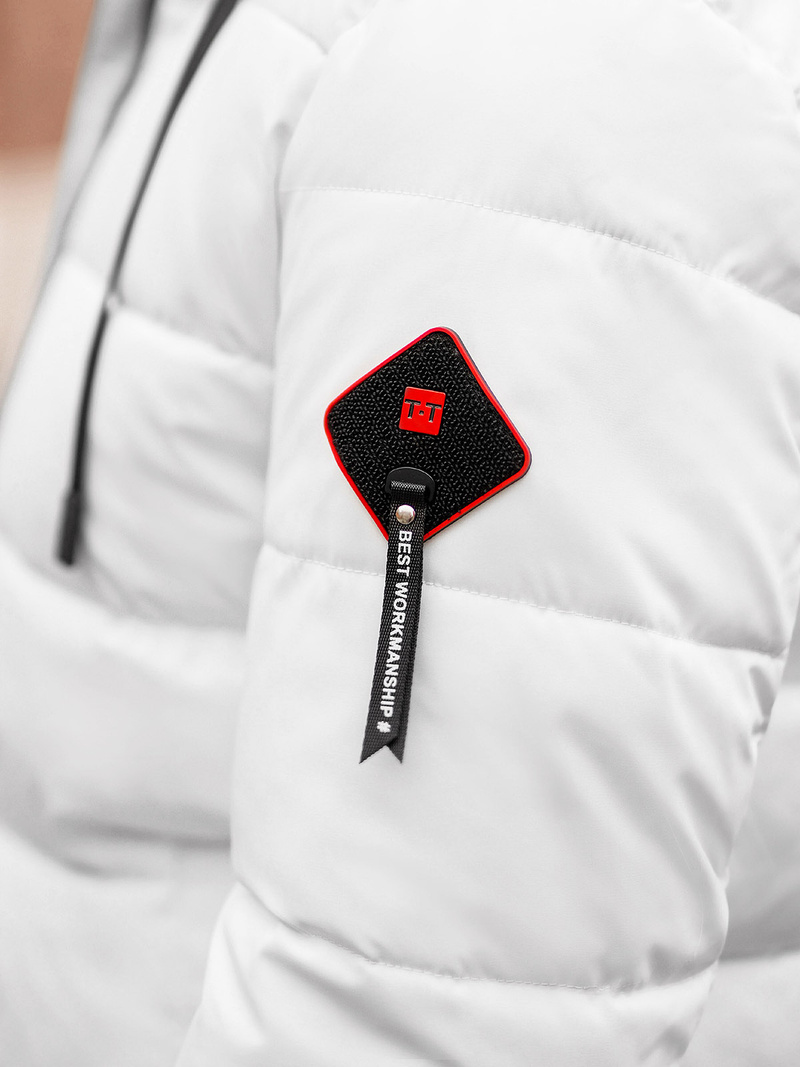 Ανδρικό χειμερινό μπουφάν λευκό OZONEE JS/31M5031/281Z