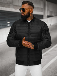 Ανδρικό Μπουφάν Bomber μαύρο OZONEE JS/MY02Z