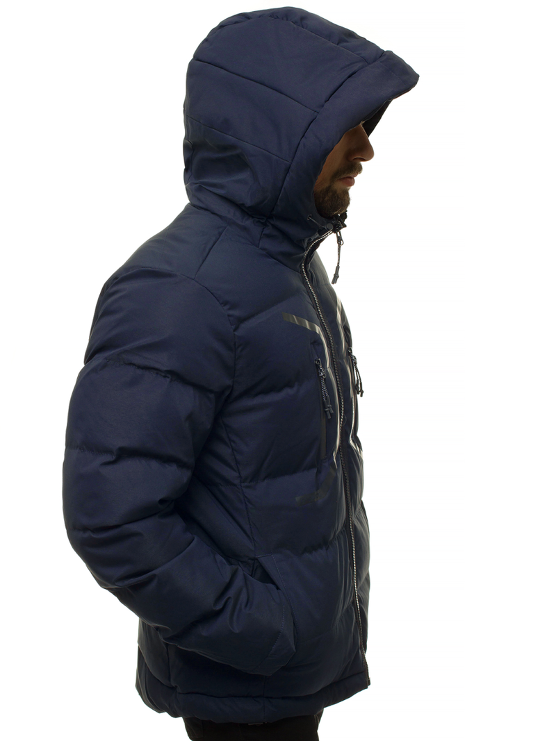 Ανδρικό χειμερινό μπουφάν ναυτικό μπλε OZONEE JS/J1902