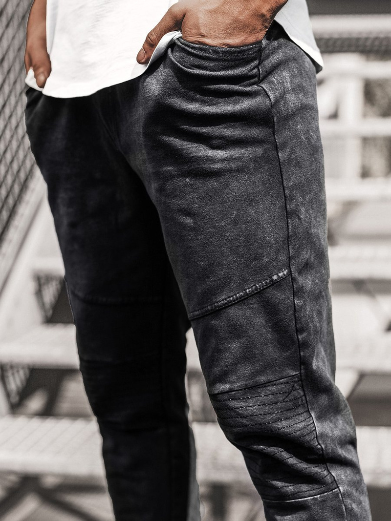 Ανδρικό παντελόνι jogger μαύρο OZONEE JS/KK1022