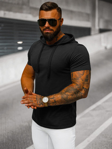 Ανδρικό μπλουζάκι μαύρο OZONEE JS/8T89/3