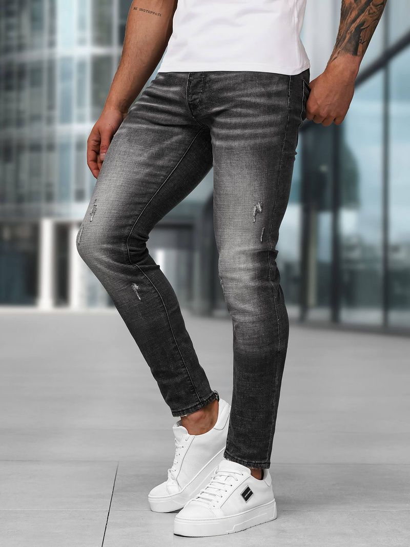 Ανδρικό τζιν παντελόνι mαύρος OZONEE NB/MP0070NZ