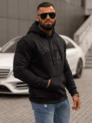 Ανδρικό Φούτερ με Κουκούλα μαύρο OZONEE JS/8B1356/3