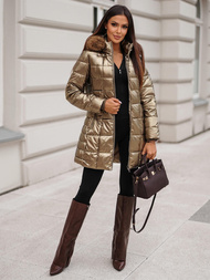 Γυναικείο μπουφάν χρυσός OZONEE JS/16M9120/403Z