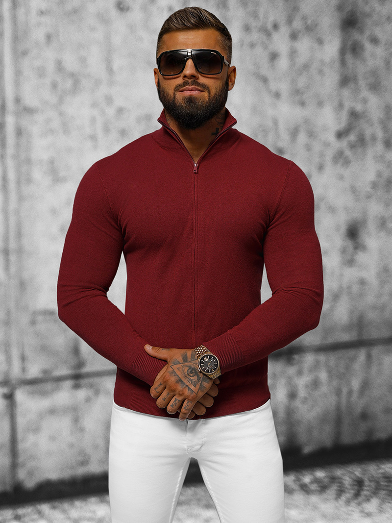 Ανδρικό πουλόβερ mαρόν OZONEE NB/MM6004/7Z