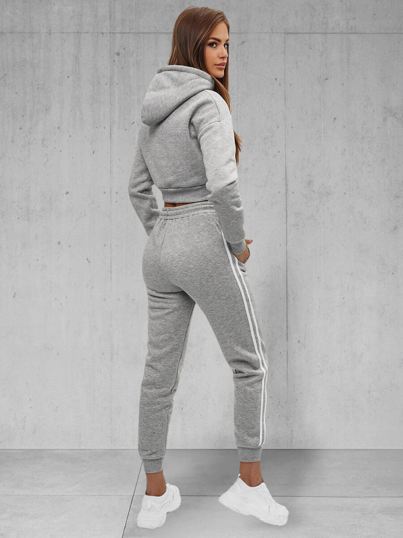 Γυναικείο σετ φόρμας δύο κομματιών Γκρί OZONEE JS/8C67/2Z