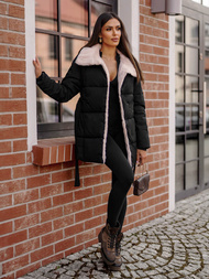 Γυναικείο μπουφάν μαύρο OZONEE JS/16M9165/392