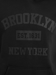 Ανδρικό Φούτερ με Κουκούλα μαύρο OZONEE JS/8B1969/3