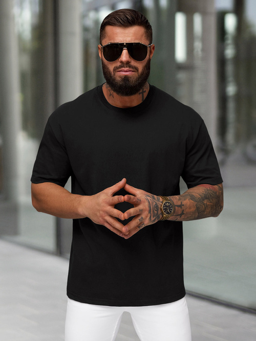 Ανδρικό μπλουζάκι μαύρο OZONEE JS/67T1298/3