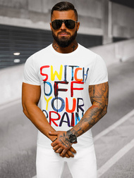 Ανδρικό μπλουζάκι λευκό OZONEE O/T125/1Z