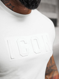 Ανδρικό μπλουζάκι λευκό OZONEE NB/MT3111