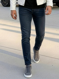 Ανδρικό τζιν παντελόνι Σκούρο μπλε OZONEE O/JK2895AZ