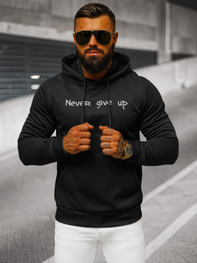 Ανδρικό Φούτερ με Κουκούλα μαύρο OZONEE JS/27B6512/3