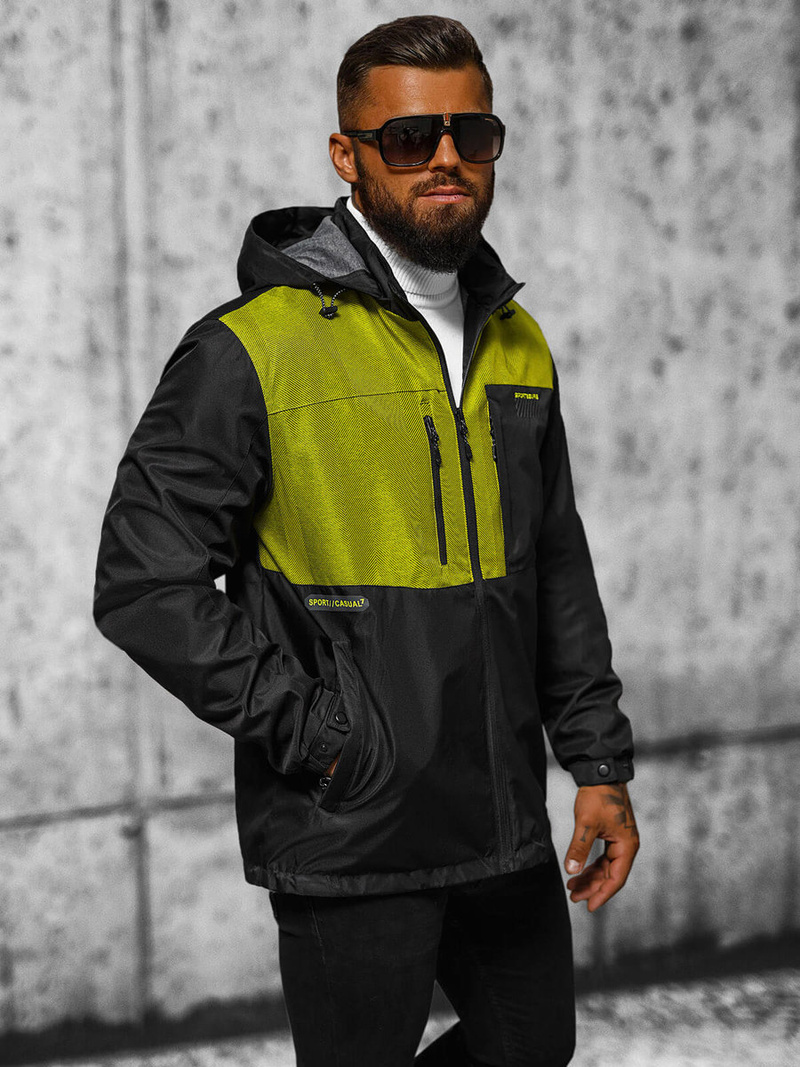 Ανδρικό μπουφάν μαύρο OZONEE JS/22M311/392