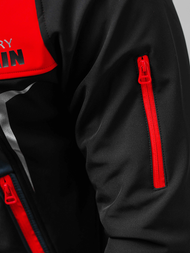 Ανδρικό μπουφάν Softshell μαύρο-Κόκκινο OZONEE JS/HH021/1CZ