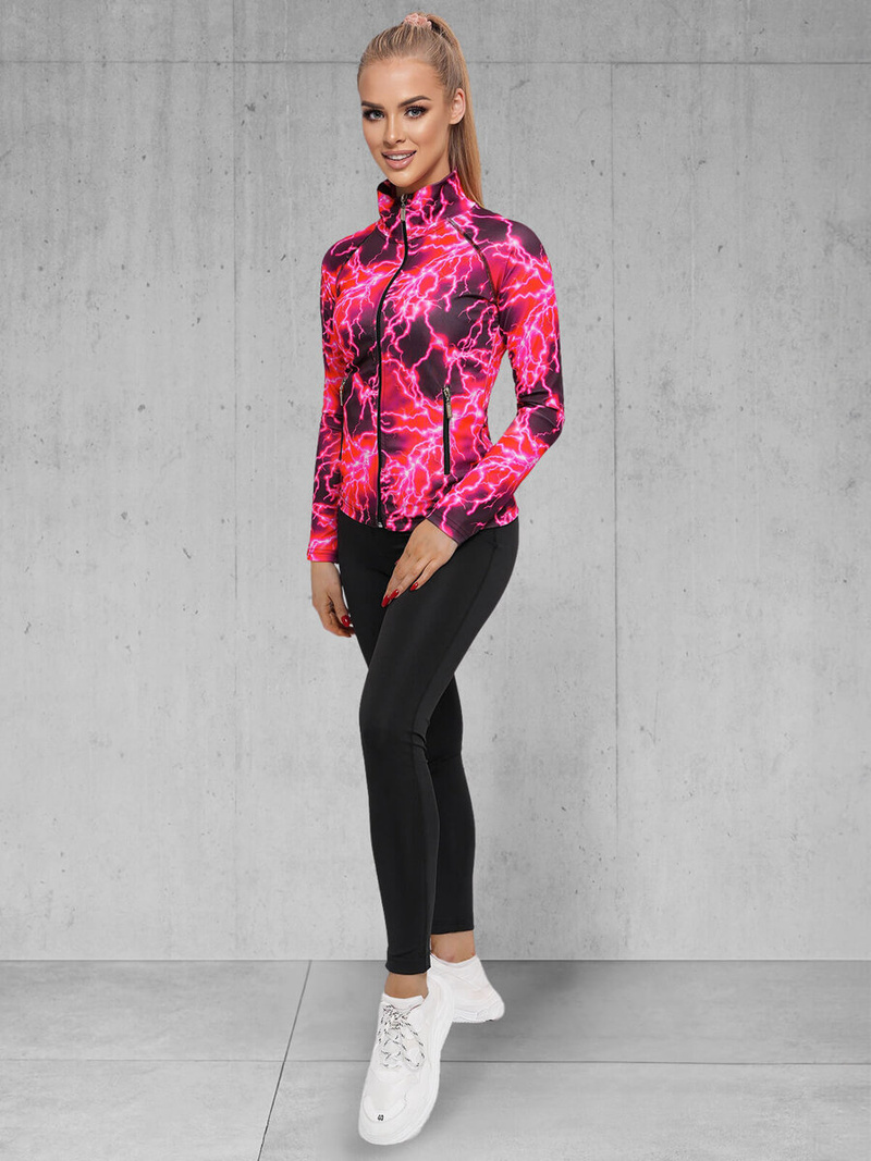 Γυναικείο σετ φόρμας δύο κομματιών ροζ OZONEE O/20713