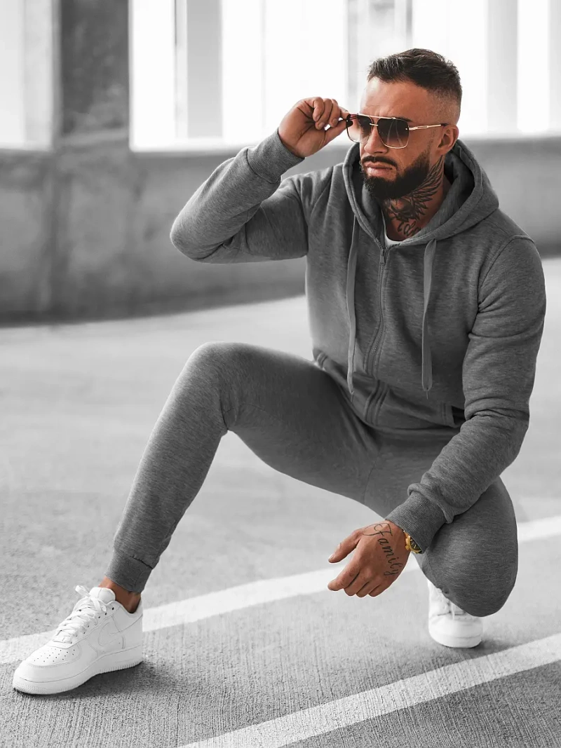 Ανδρικό σετ φόρμας μαύρο OZONEE JS/68C10386/3Z