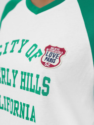 Γυναικείο μπλουζάκι ασπρό-πράσινο OZONEE JS/R62493