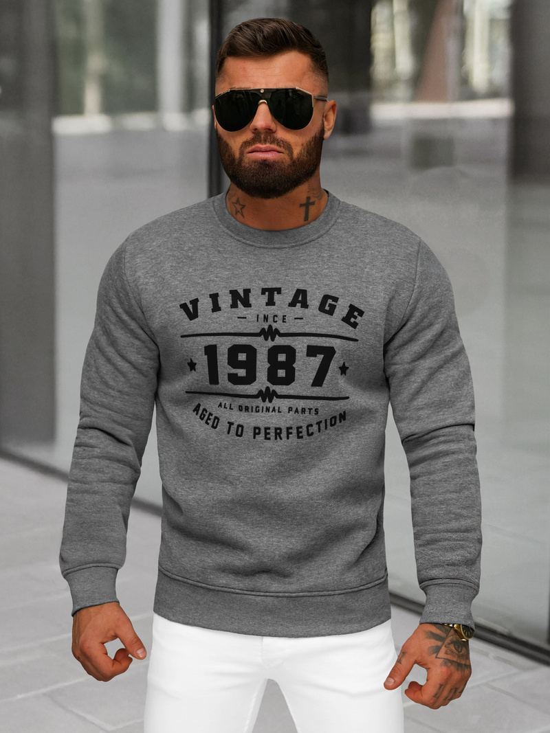 Ανδρικό Φούτερ γραφίτη OZONEE JS/8B1359/5