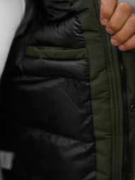 Ανδρικό χειμερινό μπουφάν Χακί OZONEE JS/M2019/136