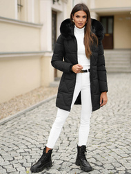 Γυναικείο μπουφάν μαύρο OZONEE JS/16M9099/392Z