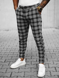 Ανδρικό παντελόνι chino Γραφίτης OZONEE O/H6003