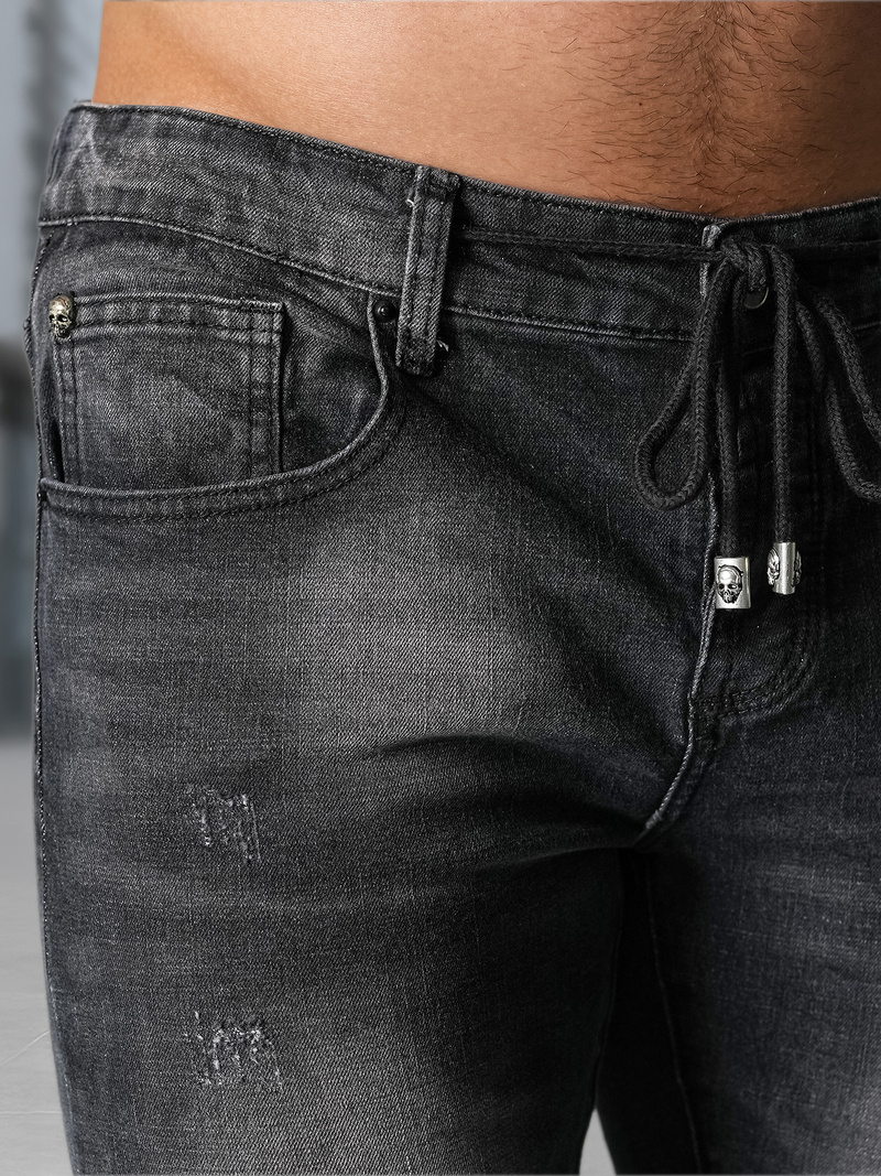 Ανδρικό τζιν παντελόνι mαύρος OZONEE NB/MP0063/1NZ