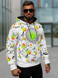 Ανδρικό Φούτερ με Κουκούλα λευκό OZONEE O/HM650Z