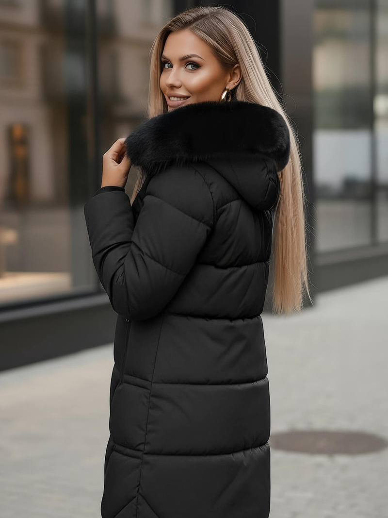 Γυναικείο μπουφάν μαύρο OZONEE JS/16M9099/392Z