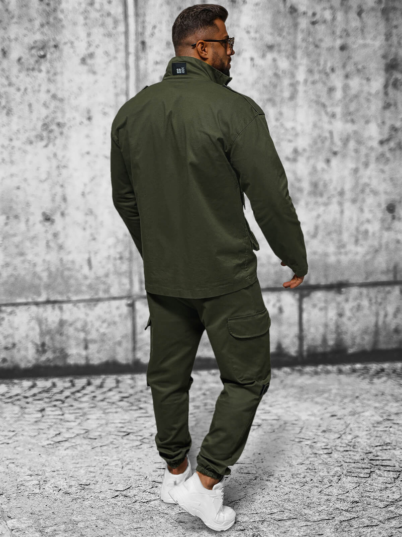 Ανδρικό μπουφάν χακί OZONEE O/G3035