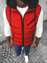 Ανδρικό αμάνικο μπουφάν το κόκκινο OZONEE N/7126