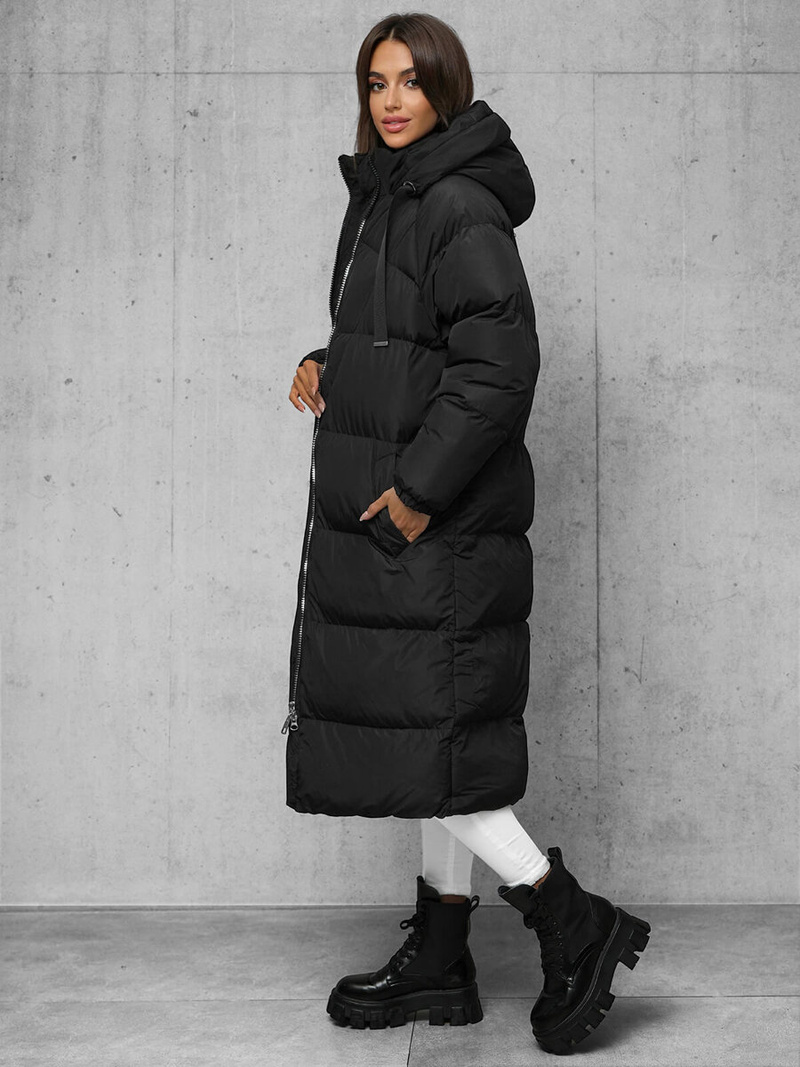 Γυναικείο μπουφάν μαύρο OZONEE JS/5M3163/392Z