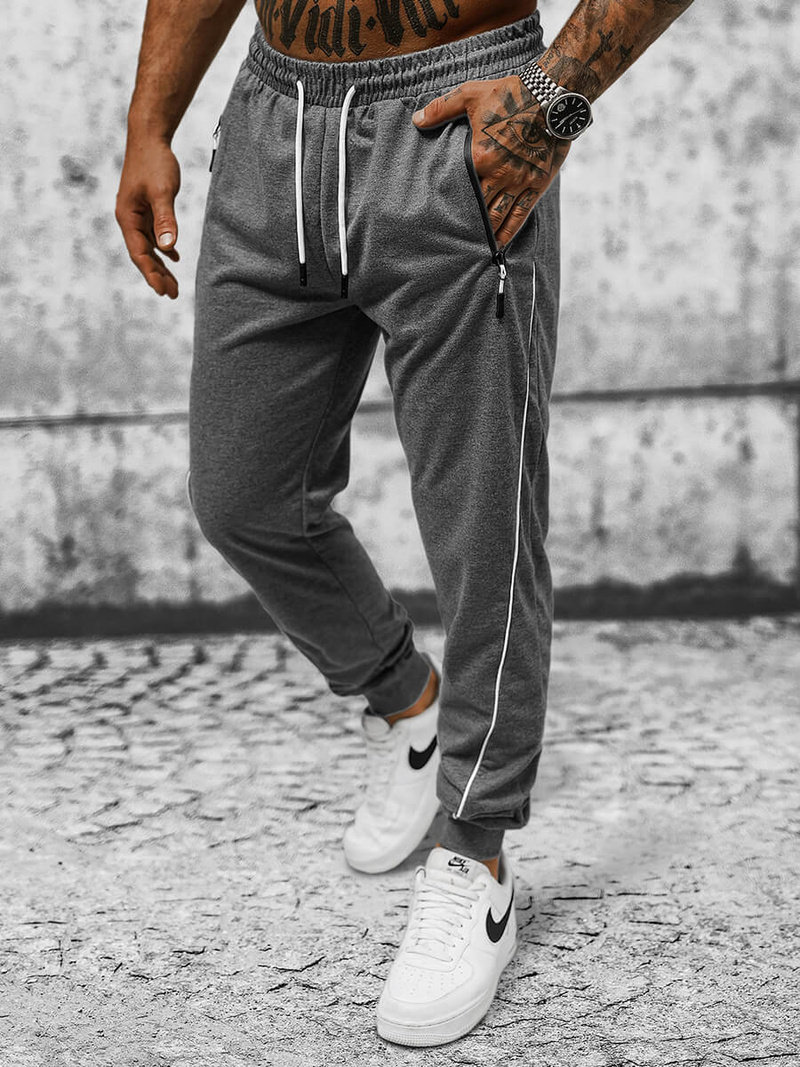 Ανδρικό παντελόνι φόρμας Γκρί OZONEE JS/8K193