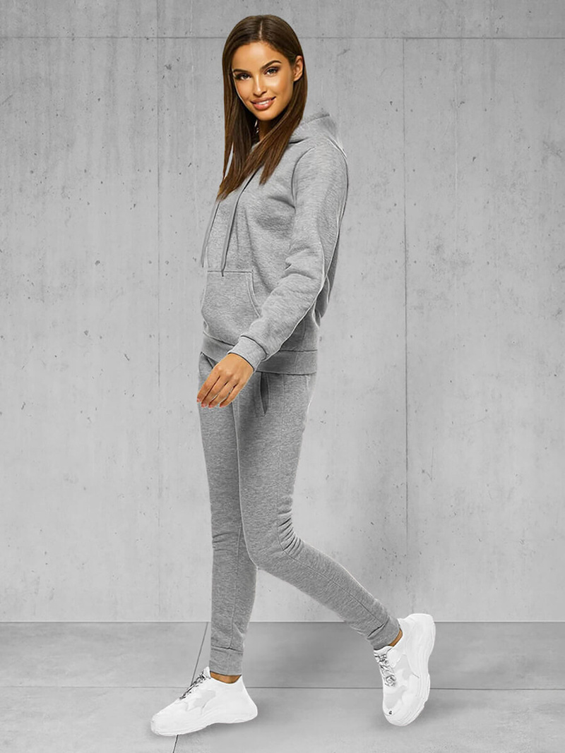 Γυναικείο σετ φόρμας δύο κομματιών γκρι OZONEE JS/CKW02