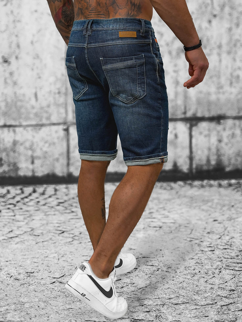 Ανδρικό σόρτς τζιν ναυτικό μπλε OZONEE O/242001