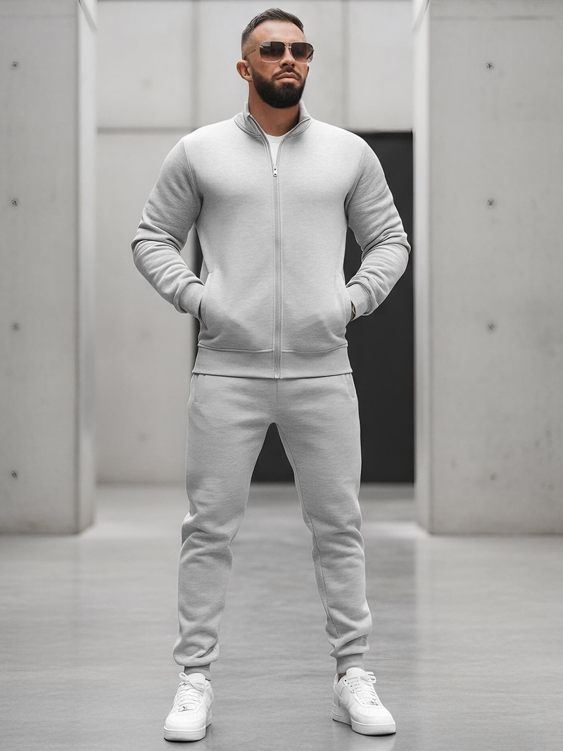 Ανδρικό σετ φόρμας γκρι OZONEE JS/68C10385/2