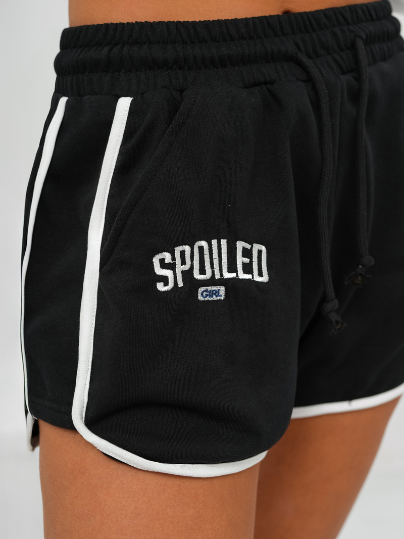 Γυναικείο σετ φόρμας δύο κομματιών mαύρο και άσπρο OZONEE JS/M58631AB