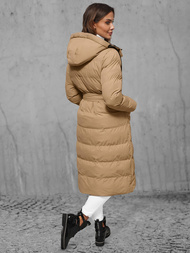 Γυναικείο μπουφάν kαμήλα OZONEE JS/5M3178/84