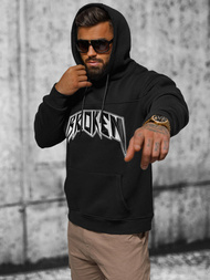 Φούτερ με Κουκούλα μαύρο OZONEE O/SWE23019